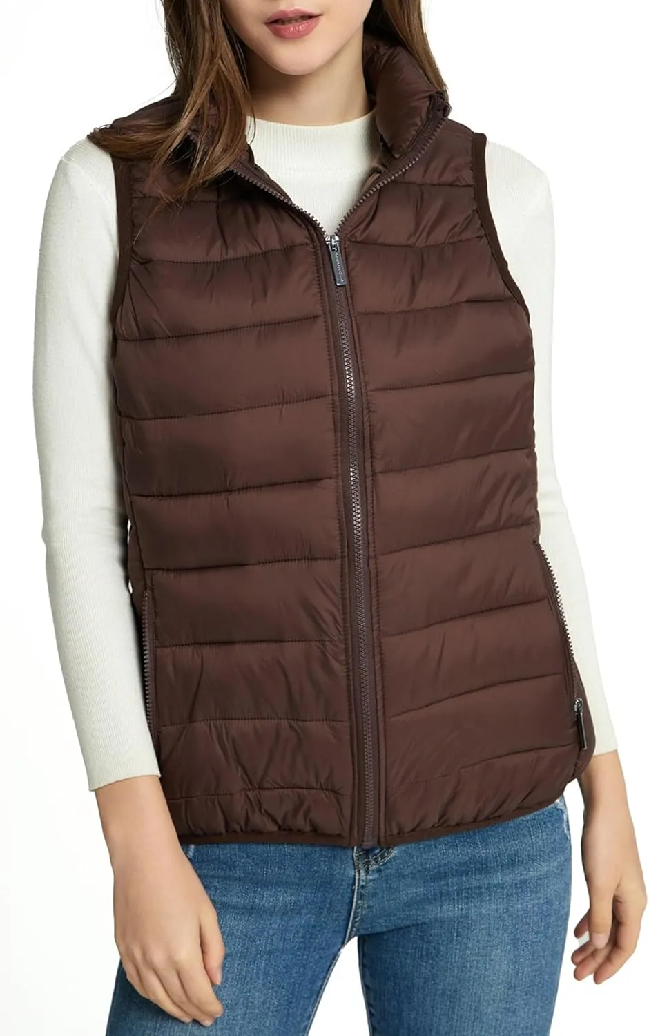 Alpine Swiss Jodie Womens Puffer Vest Lightweight Packable Down Alternative Vest Jacket