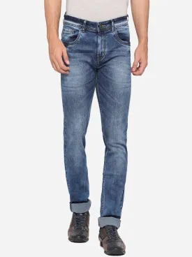 Bijou Blue Solid Narrow Fit Jeans | Greenfibre