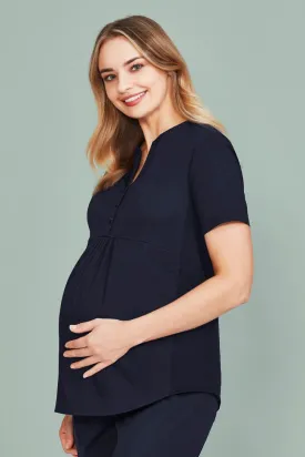 Biz Care Rose Maternity Womens Tunic Scrub Top CST243LS