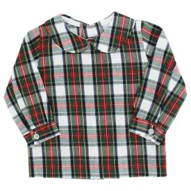Boys Piped Shirt - Evergreen