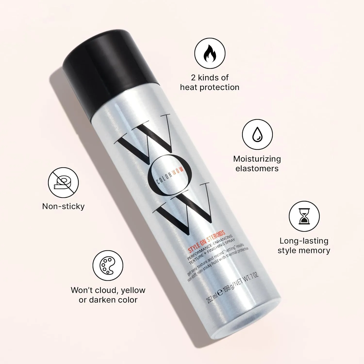COLOR WOW STYLE ON STEROIDS Texturizing Spray  Achieve Instant Sexy Volume and Texture | Non-Sticky & Moisturizing