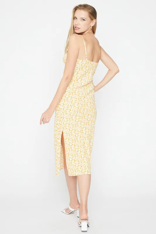 Here For It Bias Midi Dress