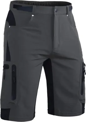 Hiauspor Mens Hiking Cargo Shorts Lightweight Water-Resistant Quick Dry Stretch for Casual Golf Fishing Tactical Bike Outdoor