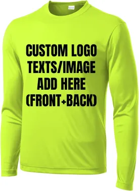 INK STITCH Unisex St350ls PosiCharge Poly Sports Cool Dry Custom Printing Logo Texts Image Long Sleeve Tees