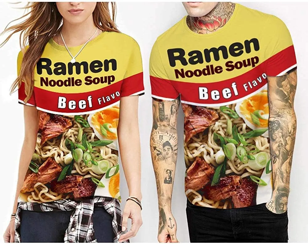 Keasmto 3D Print Cool T Shirts Graphic Design Casual Summer Short Sleeve Fashion Tees Shirt for Men Women