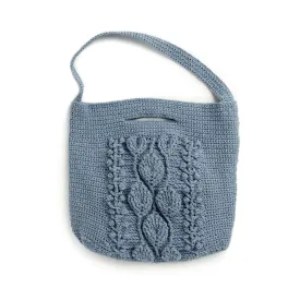 Lily Climbing Leaves Crochet Tote Bag