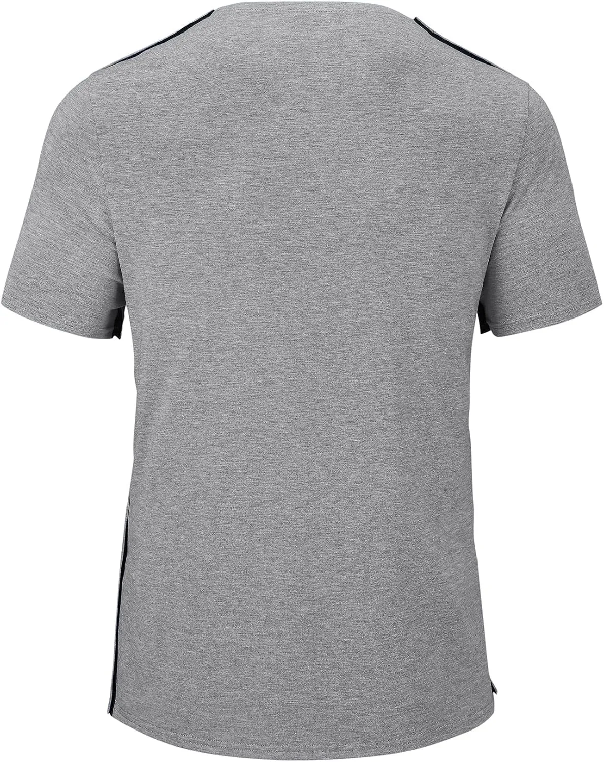 Men's Post Shoulder Surgery Recovery Shirts Tear Away Short Sleeve Full Open Side Snap Dialysis Chemo Clothing