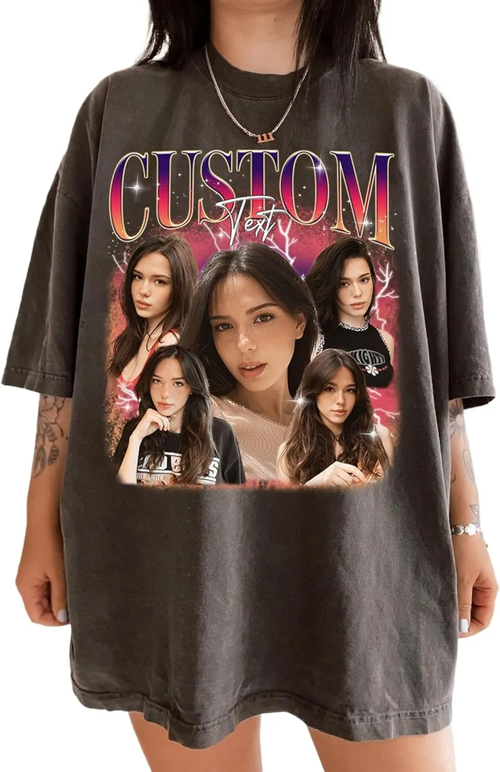 NAZENTI Custom Bootleg Tee, Retro Rap Tee, Photo Shirt, Valentine's Gift