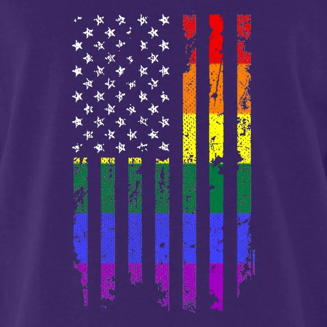 shop4ever Distressed Rainbow Flag T-Shirt Gay Pride Shirts