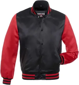 Stewart & Strauss Original Satin Bomber Jacket Since 1977 (19 Team Colors) Satin XXS to 6XL,Original