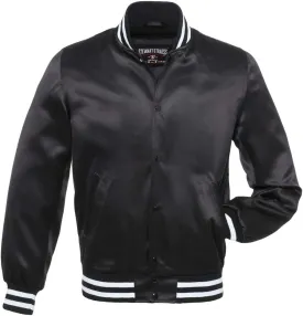 Stewart & Strauss Original Satin Bomber Jacket Since 1977 (19 Team Colors) Satin XXS to 6XL,Original