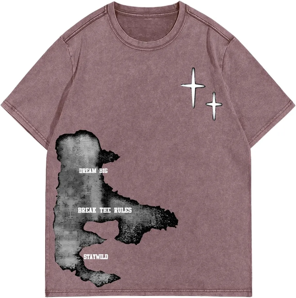 Verdusa Men's Letter Graphic Drop Shoulder T Shirts Casual Round Neck Tee Top