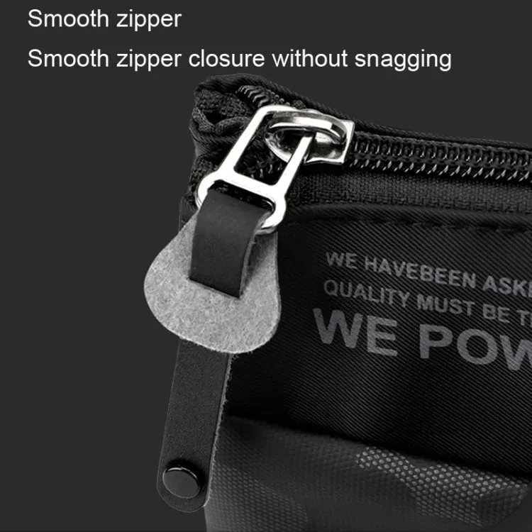 WEPOWER Men Casual Chest Bag Crossbody Bag Waterproof Outdoor Waist Pack(Black)