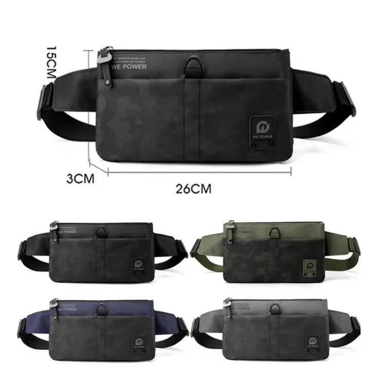 WEPOWER Men Casual Chest Bag Crossbody Bag Waterproof Outdoor Waist Pack(Black)